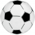 Opblaasbare strandbal 'voetbal' (31 cm) wit