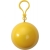Poncho in plastic bal met karabijnhaak geel