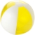Kleine strandbal 'Bondi' (25 cm) geel/ wit