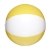 BeachBall strandbal (28 cm) wit/geel