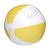 BeachBall strandbal (28 cm) wit/geel