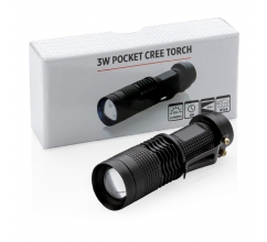 3W CREE zaklamp bedrukken