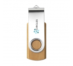 USB Twist Bamboo from stock 4 GB bedrukken